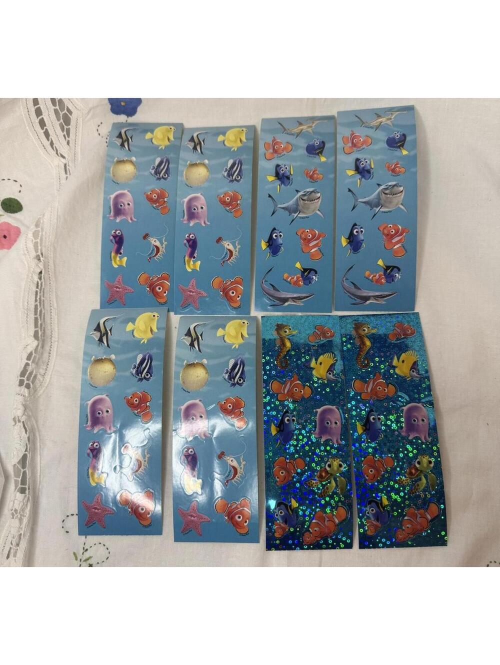 Vintage Set of 6 Finding Nemo Themed Sticker Sheets